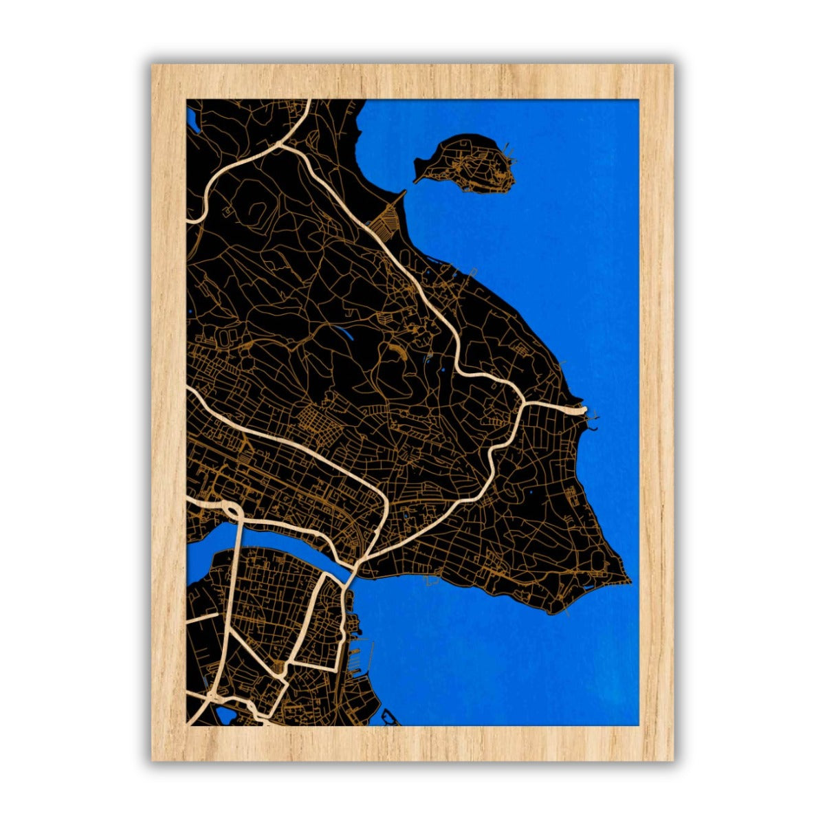 Konstanz Stadtplan aus Holz – Personalisierbar & Individuell