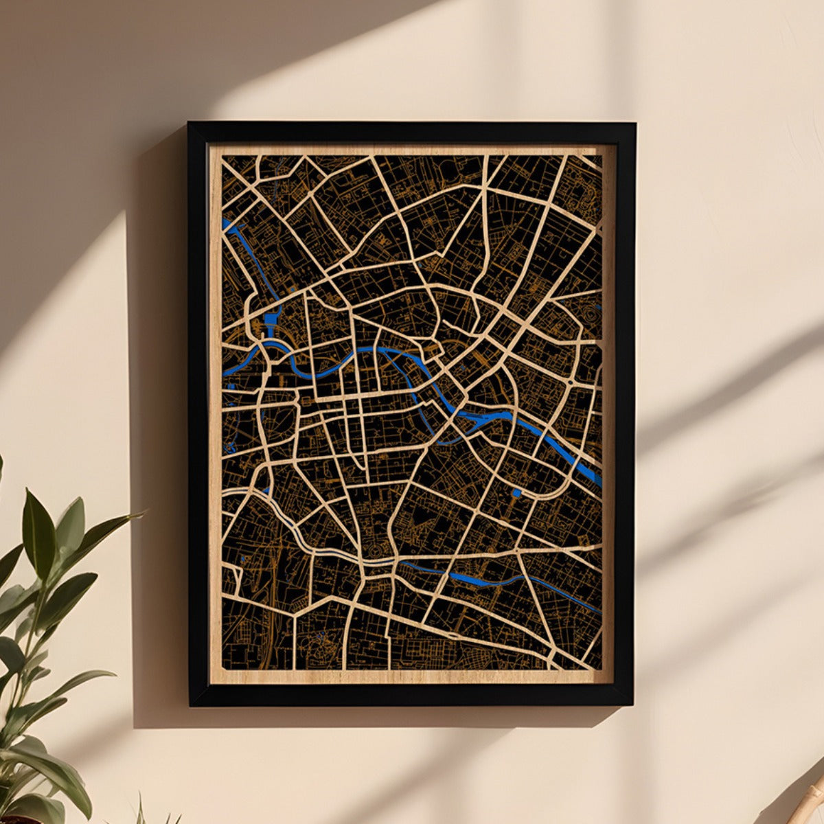 Berlin Stadtplan aus Holz – Individuell & Personalisierbar