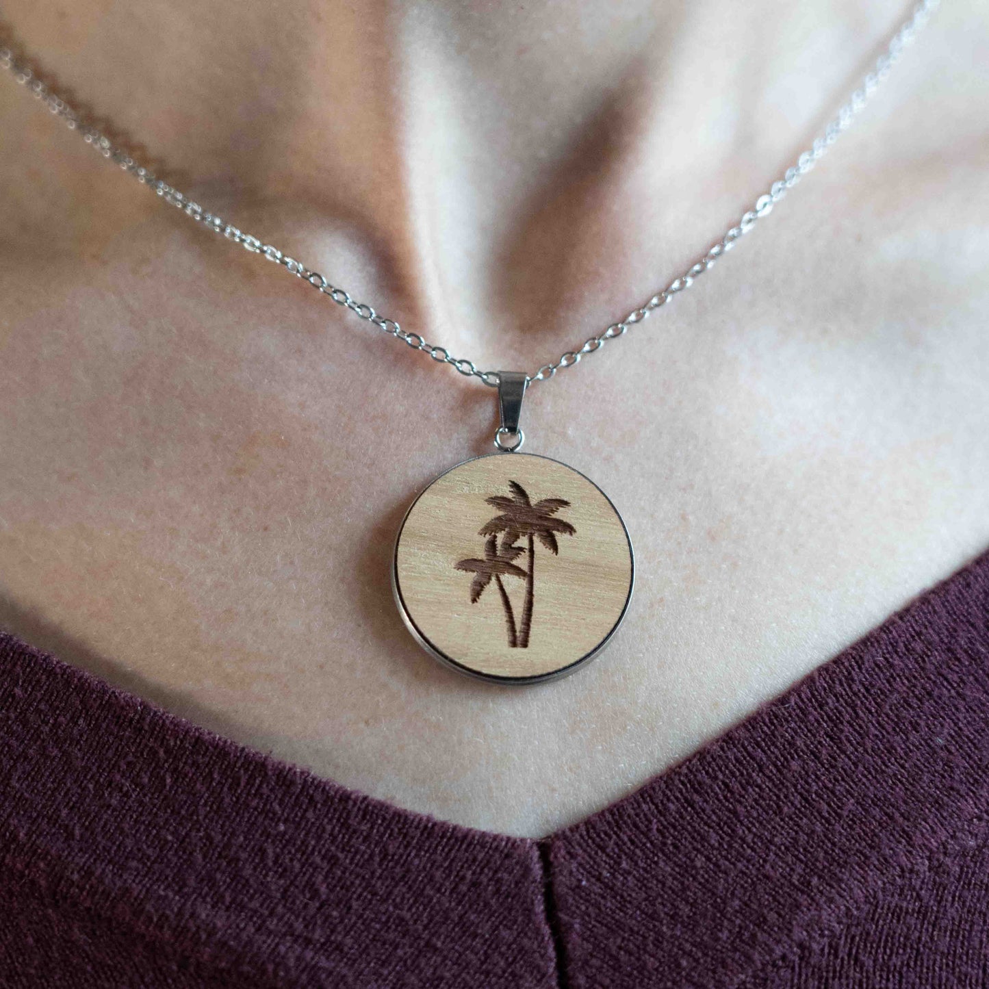 Palms – Halskette aus Holz – Kirschholz