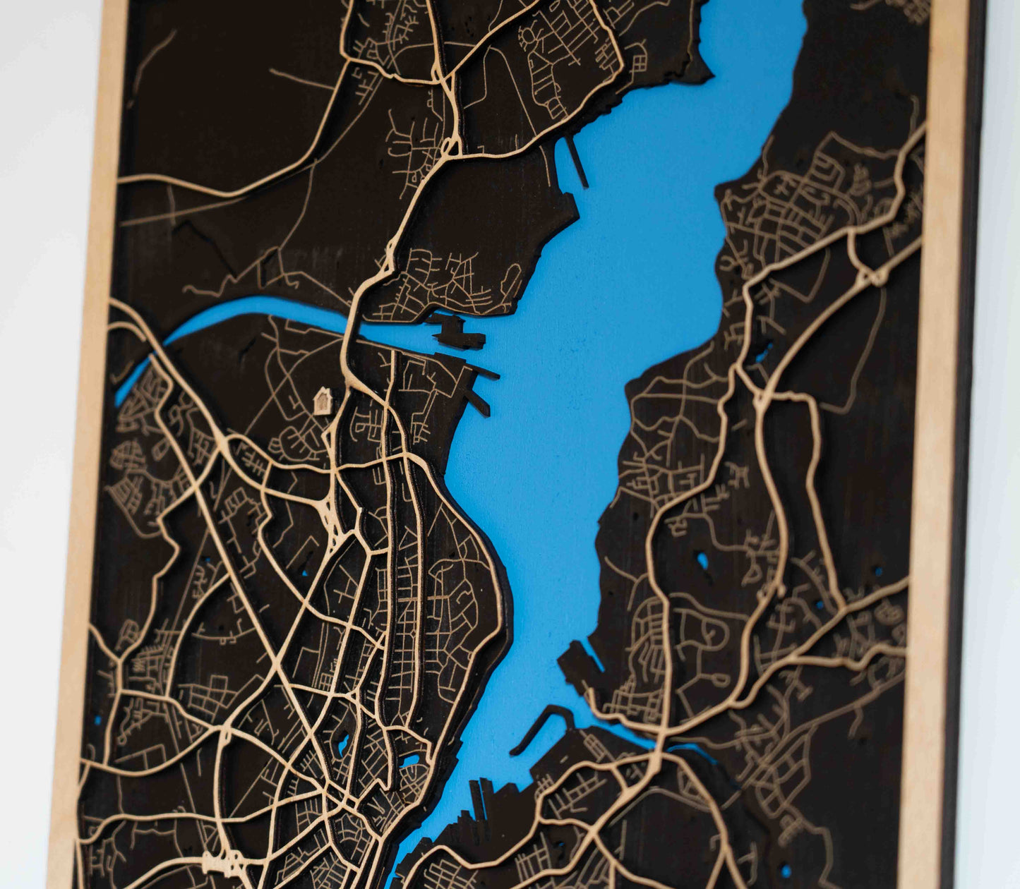 Deine Stadtplan aus Holz – 29 x 41 cm Hochformat