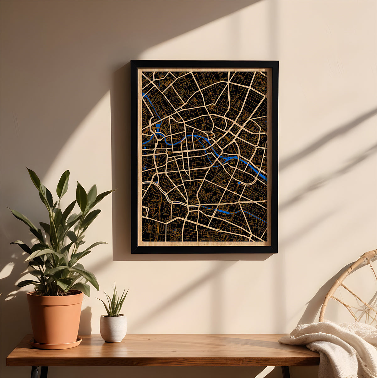 Berlin Stadtplan aus Holz – Individuell & Personalisierbar