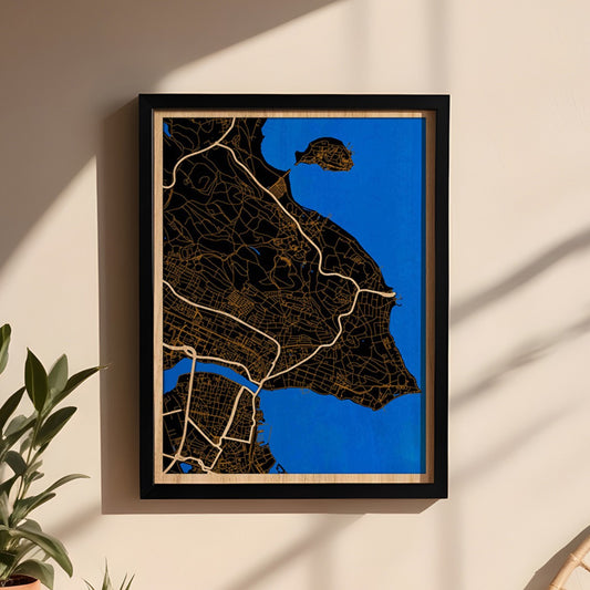 Konstanz Stadtplan aus Holz – Personalisierbar & Individuell