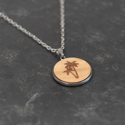 Palms – Halskette aus Holz – Kirschholz