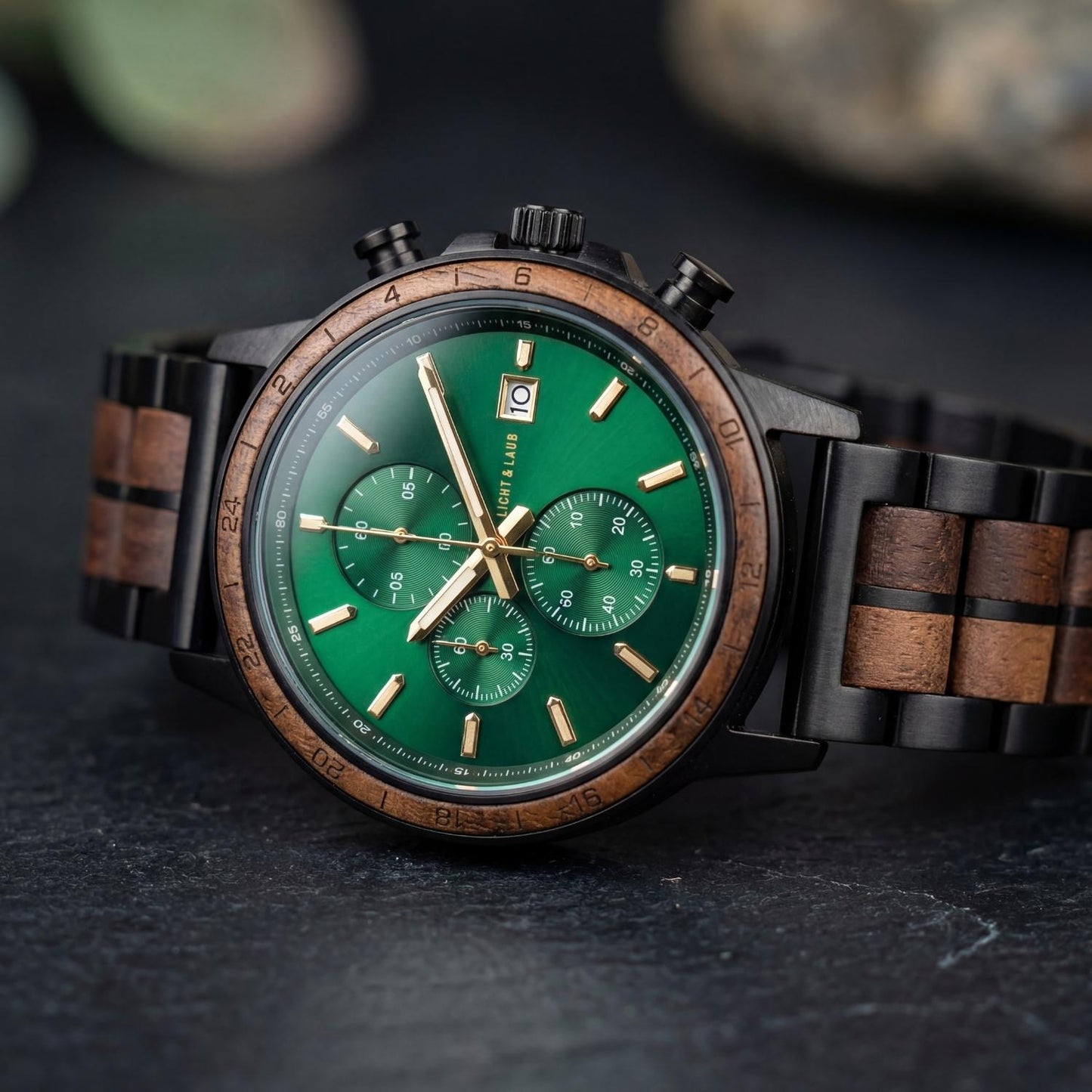 Amsterdam Chronograph Holzuhr