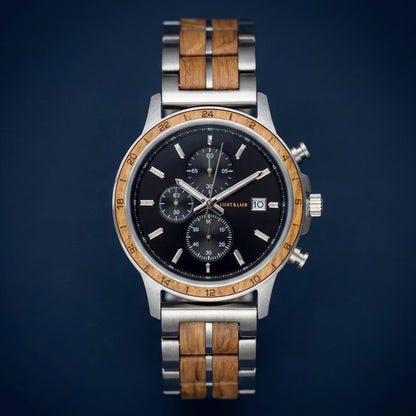 Hamburg Chronograph Holzuhr