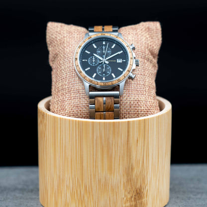 Hamburg Chronograph Holzuhr