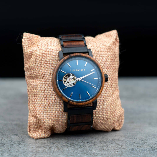 Bilbao Automatik Holzuhr