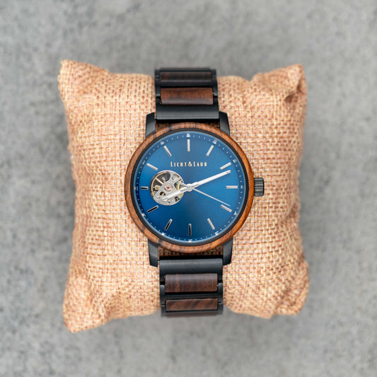 Bilbao Automatik Holzuhr