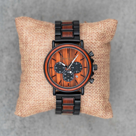 Schwerin Chronograph Holzuhr