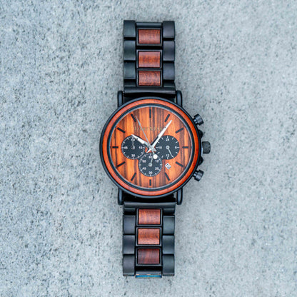 Schwerin Chronograph Holzuhr