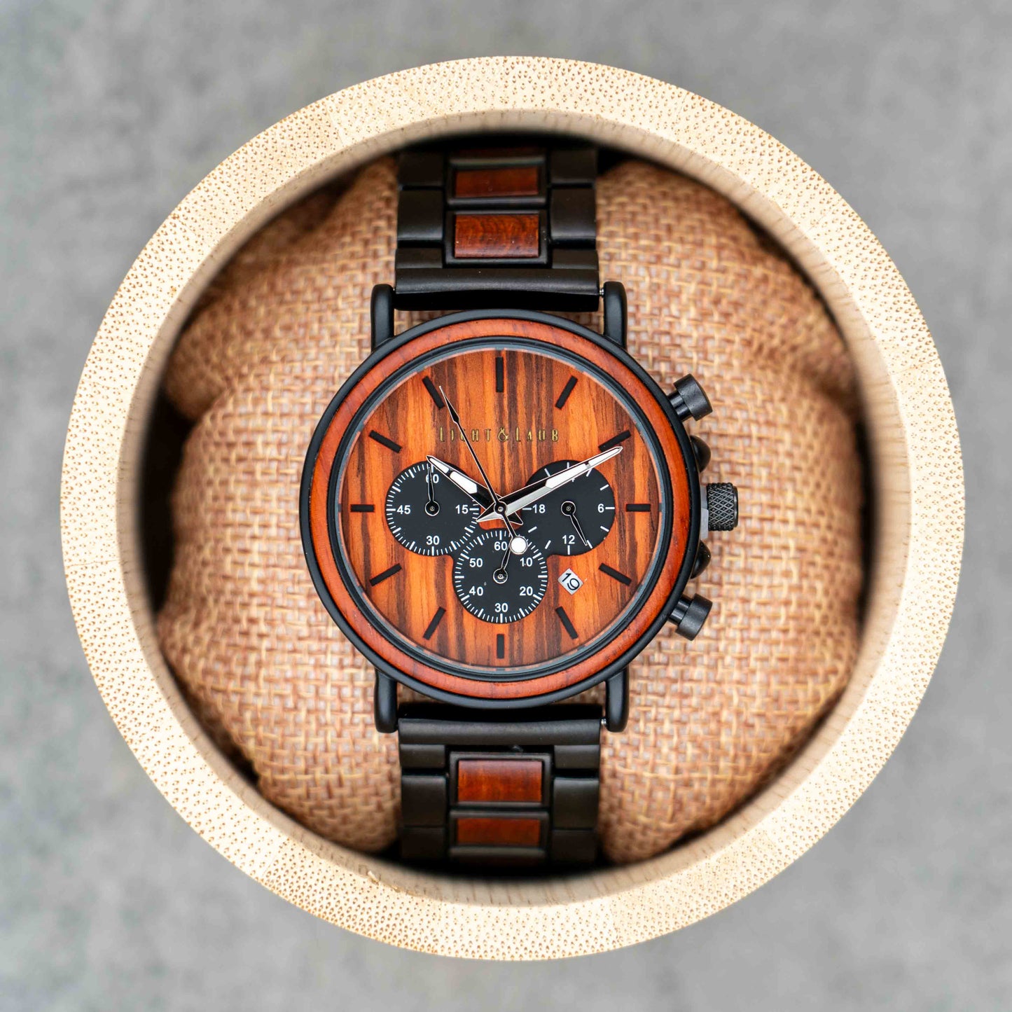Schwerin Chronograph Holzuhr